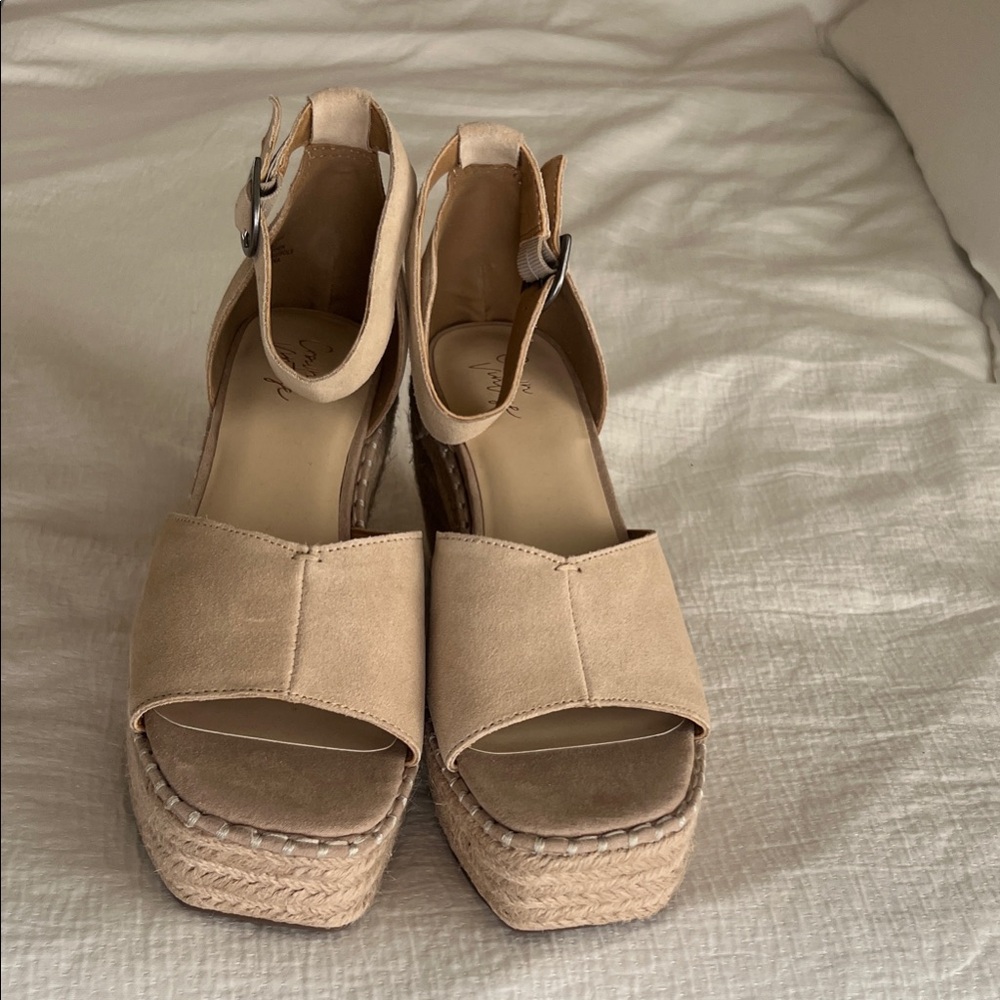 Crown Vintage Tan Wedge Sandals